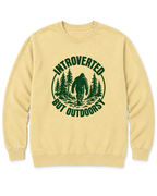 Introverted but Outdoorsy Sweatshirt - Butter