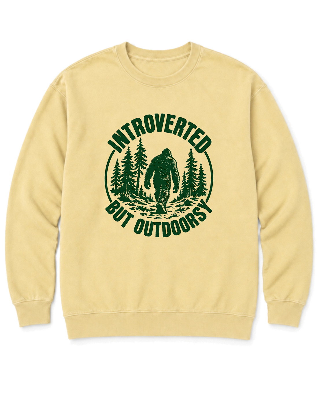 Introverted but Outdoorsy Sweatshirt - Butter