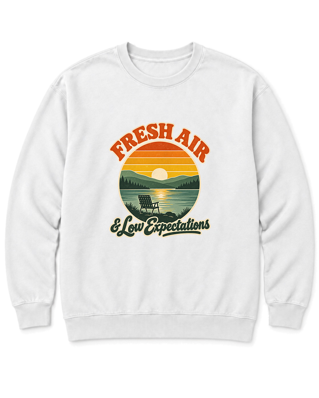 Fresh Air & Low Expectations Sweatshirt - White