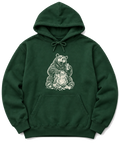 Snack Thief Bear Hoodie - Forest Green