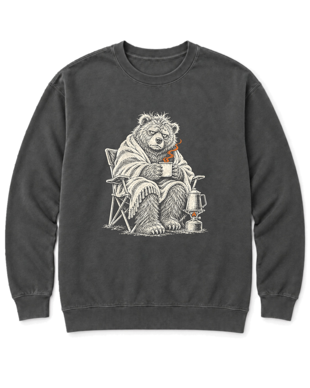 Not a Morning Bear Sweatshirt - Pepper