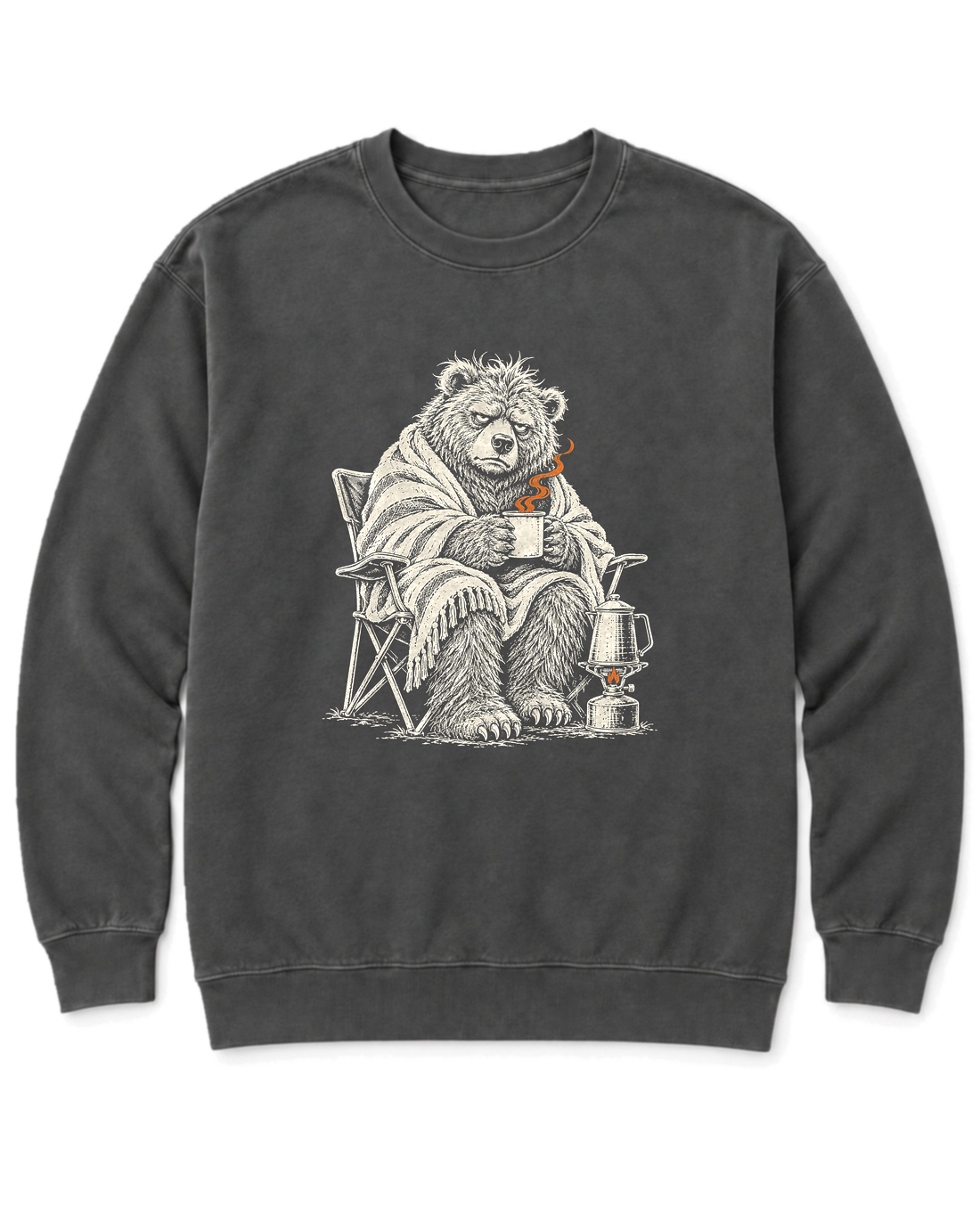 Not a Morning Bear Sweatshirt - Pepper
