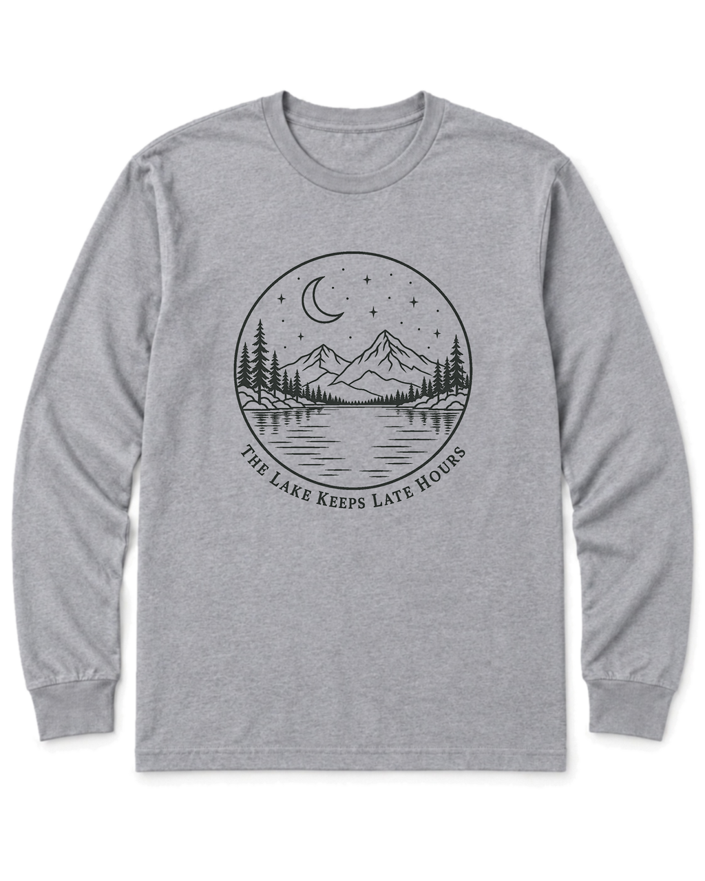 The Lake Keeps Late Hours Long Sleeve Shirt - Sport Grey
