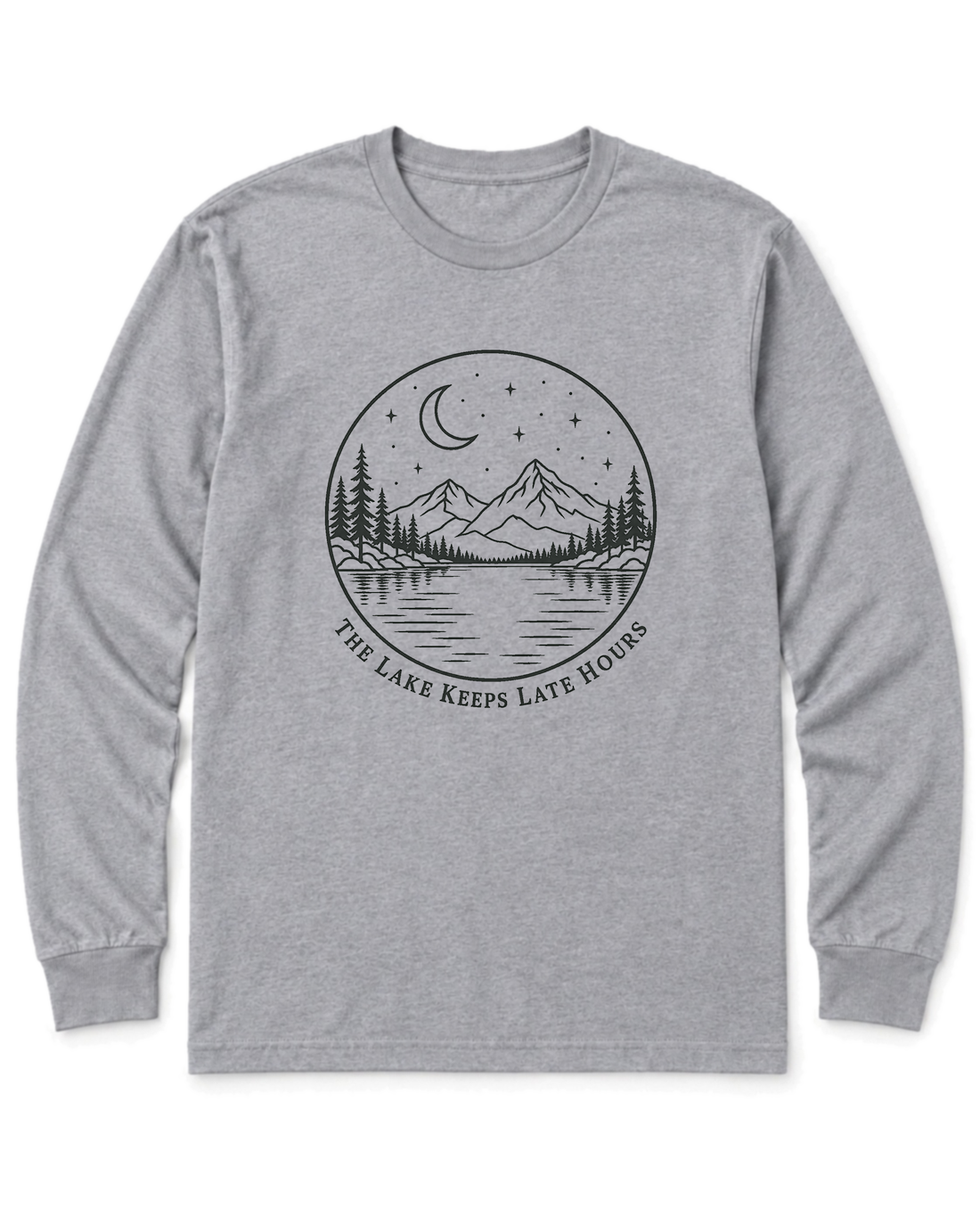 The Lake Keeps Late Hours Long Sleeve Shirt - Sport Grey