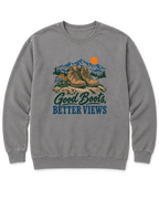 Good Boots, Better Views Sweatshirt - Grey