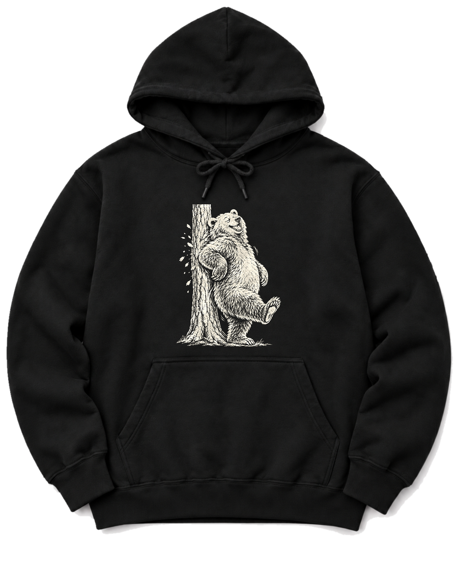 Back Scratch Bear Hoodie - Black
