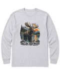 Big Lake, Small Worries Long Sleeve Shirt - Ash