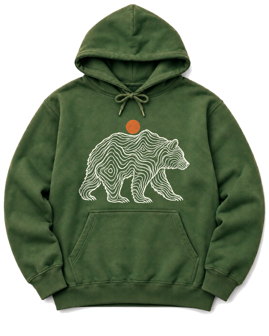 Topo Bear Hoodie - Military Green
