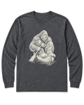 Bigfoot Canoe Long Sleeve Shirt - Dark Heather