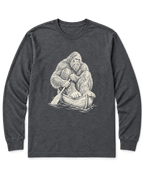 Bigfoot Canoe Long Sleeve Shirt - Dark Heather