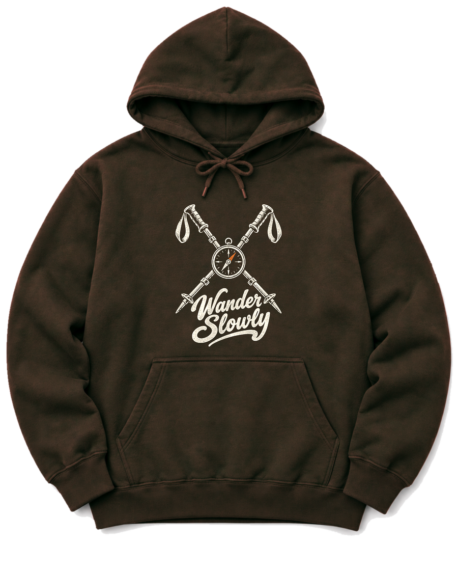 Wander Slowly Hoodie - Dark Chocolate
