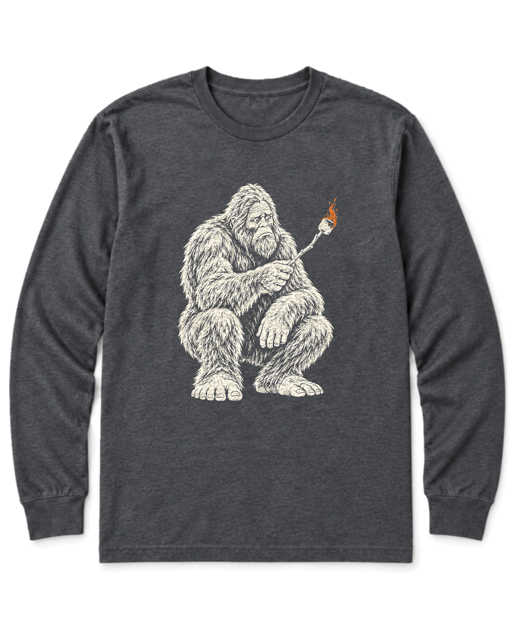 Bigfoot S'mores Long Sleeve Shirt - Dark Heather