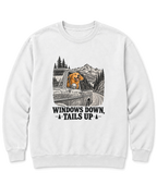 Windows Down, Tails Up Sweatshirt - White