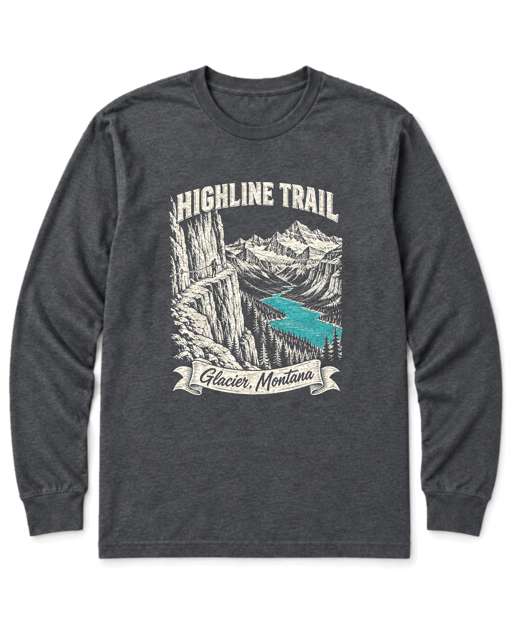 Highline Trail Long Sleeve Shirt - Dark Heather