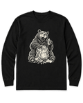 Snack Thief Bear Long Sleeve Shirt - Black