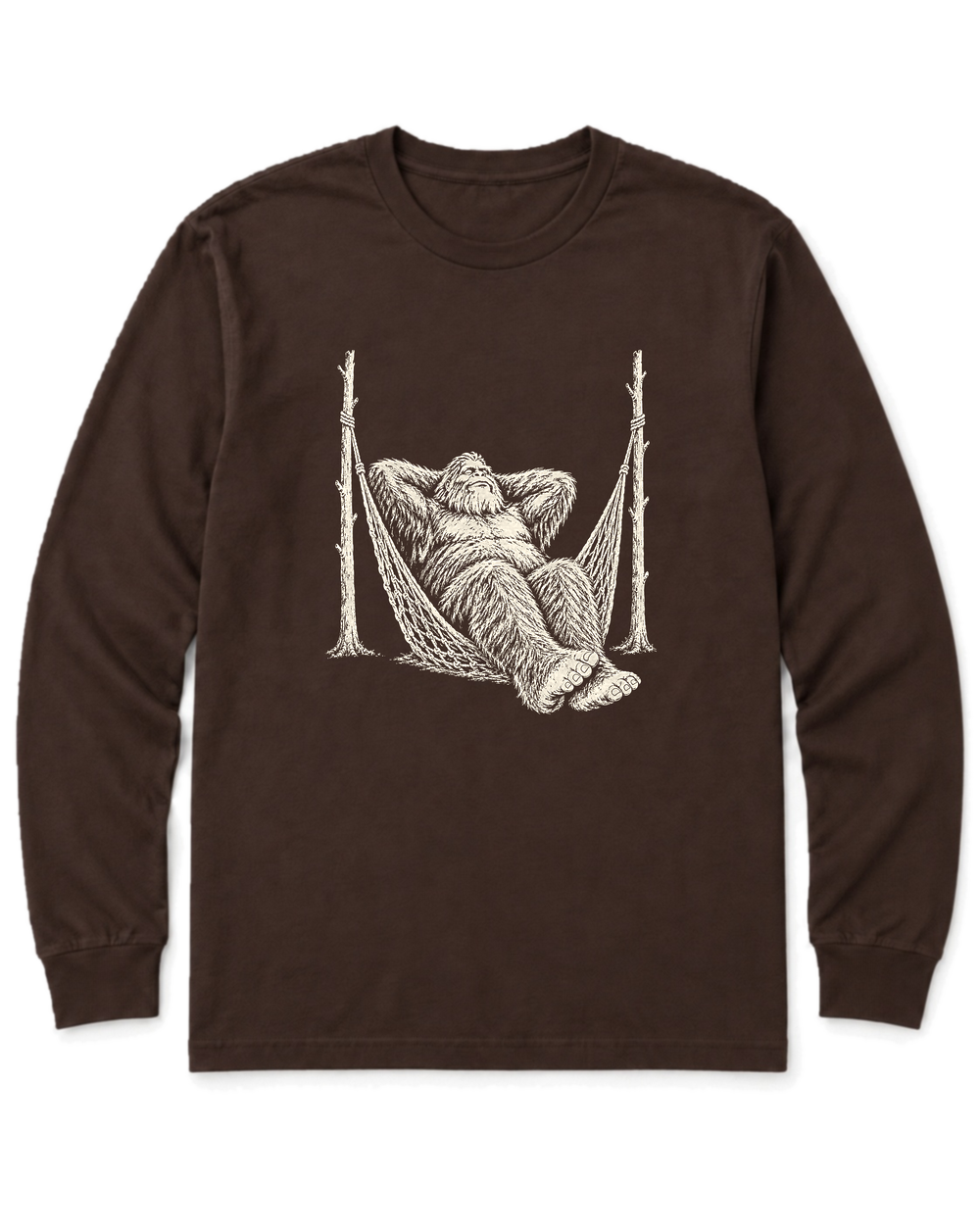 Bigfoot Hammock Long Sleeve Shirt - Dark Chocolate