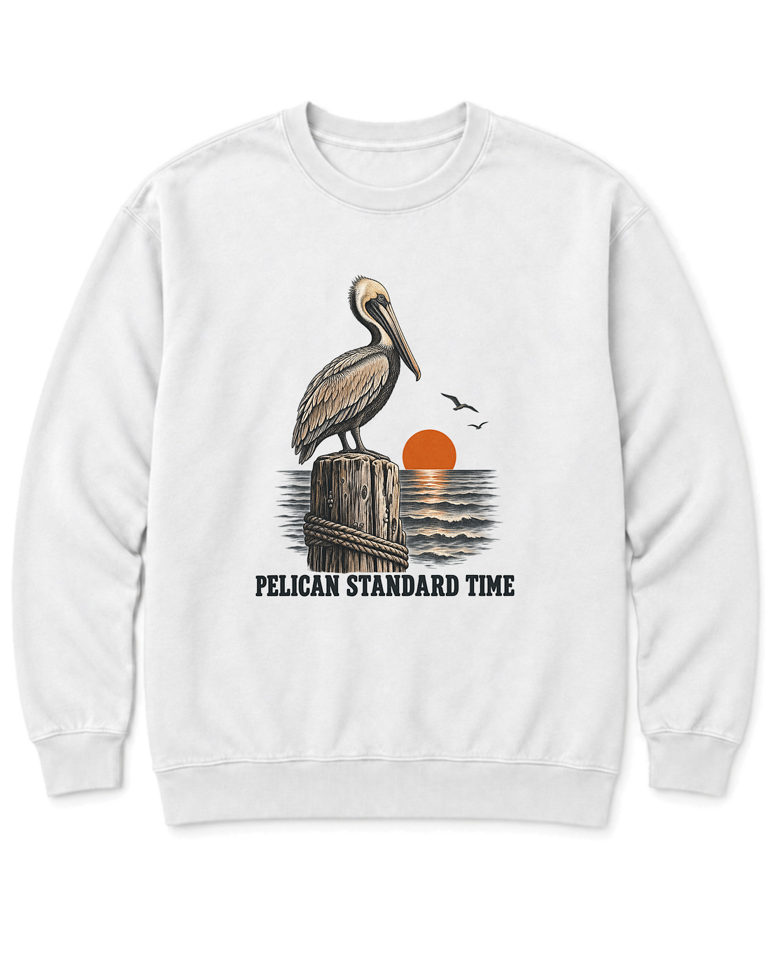 Pelican Standard Time Sweatshirt - White