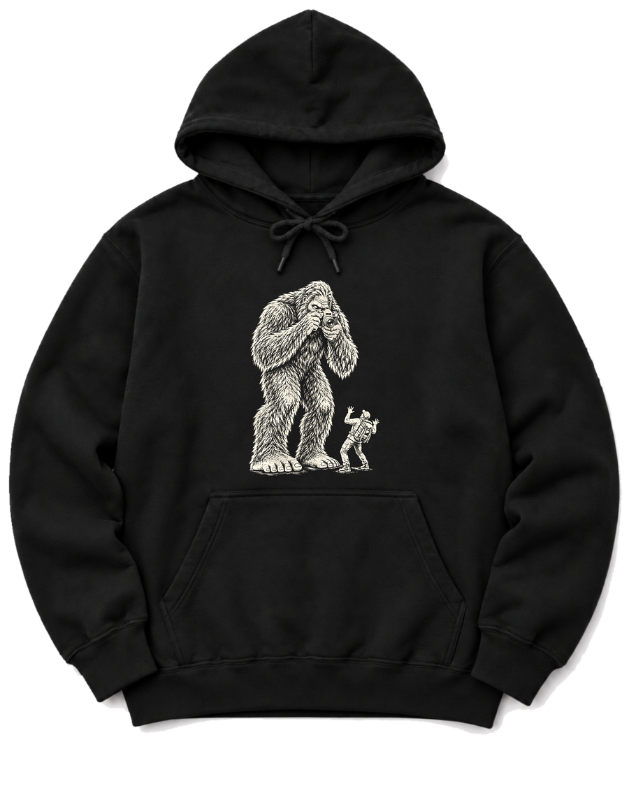Bigfoot Photographer Hoodie - Black
