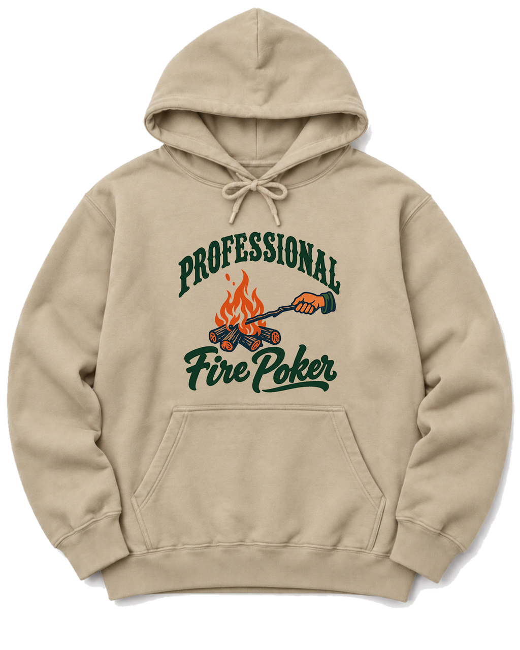 Professional Fire Poker Hoodie - Sand
