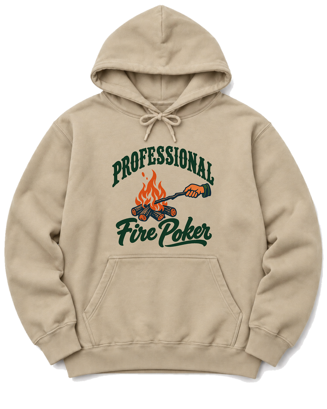 Professional Fire Poker Hoodie - Sand