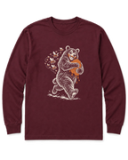 Honey Heist Long Sleeve Shirt - Maroon