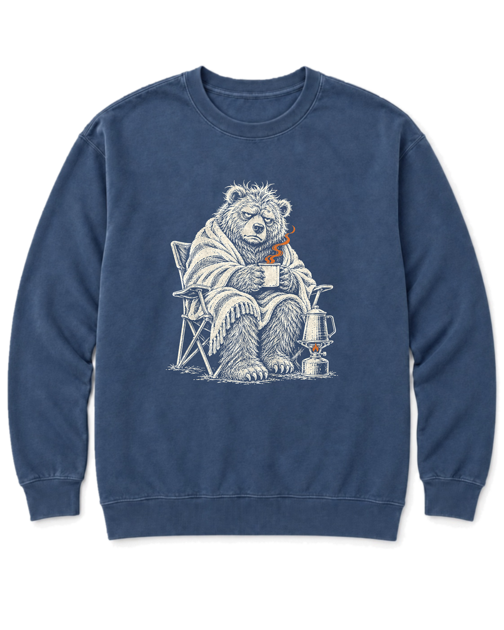 Not a Morning Bear Sweatshirt - Denim