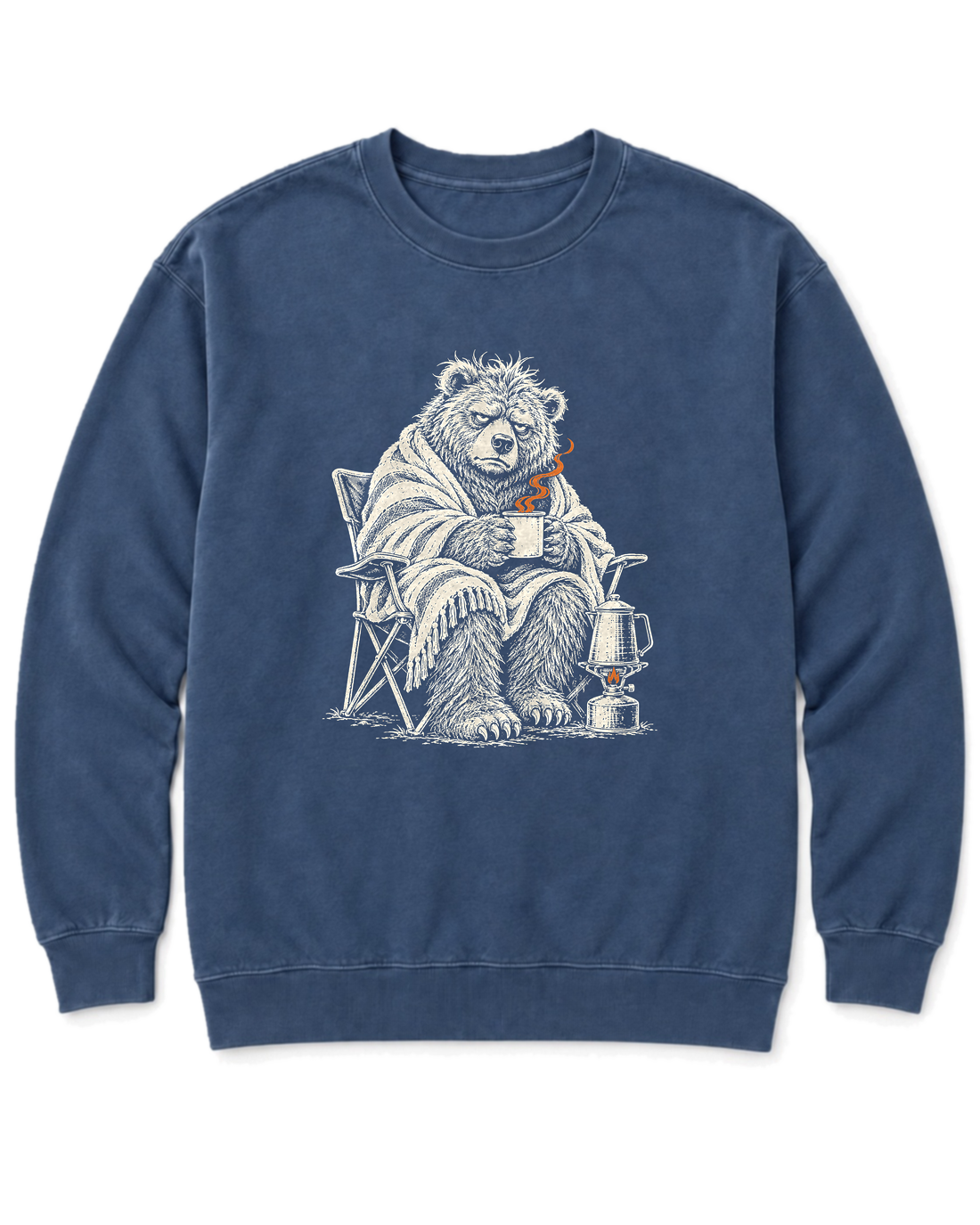 Not a Morning Bear Sweatshirt - Denim