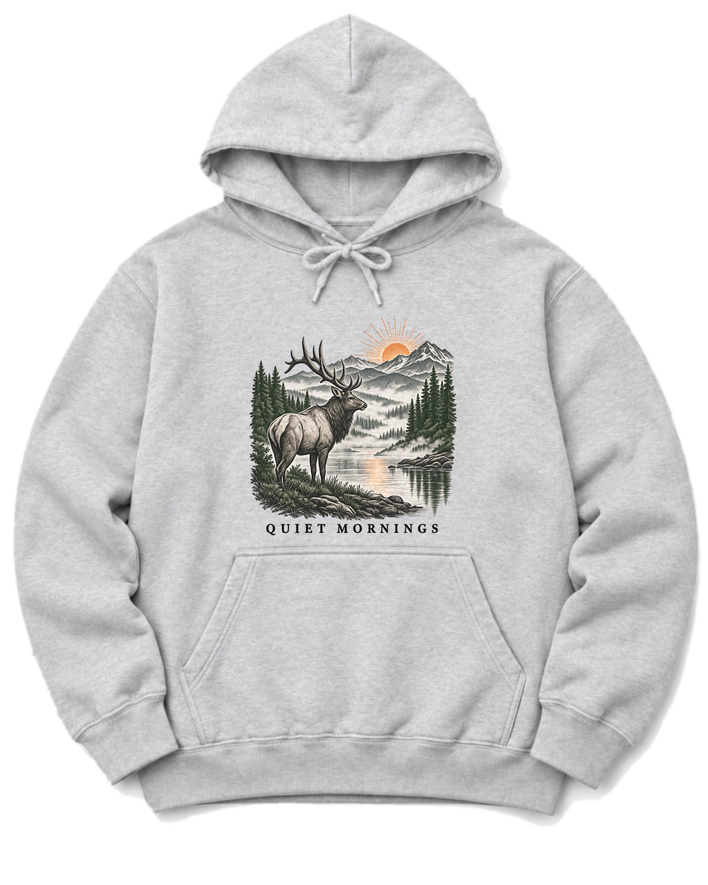 Quiet Mornings Hoodie - Ash