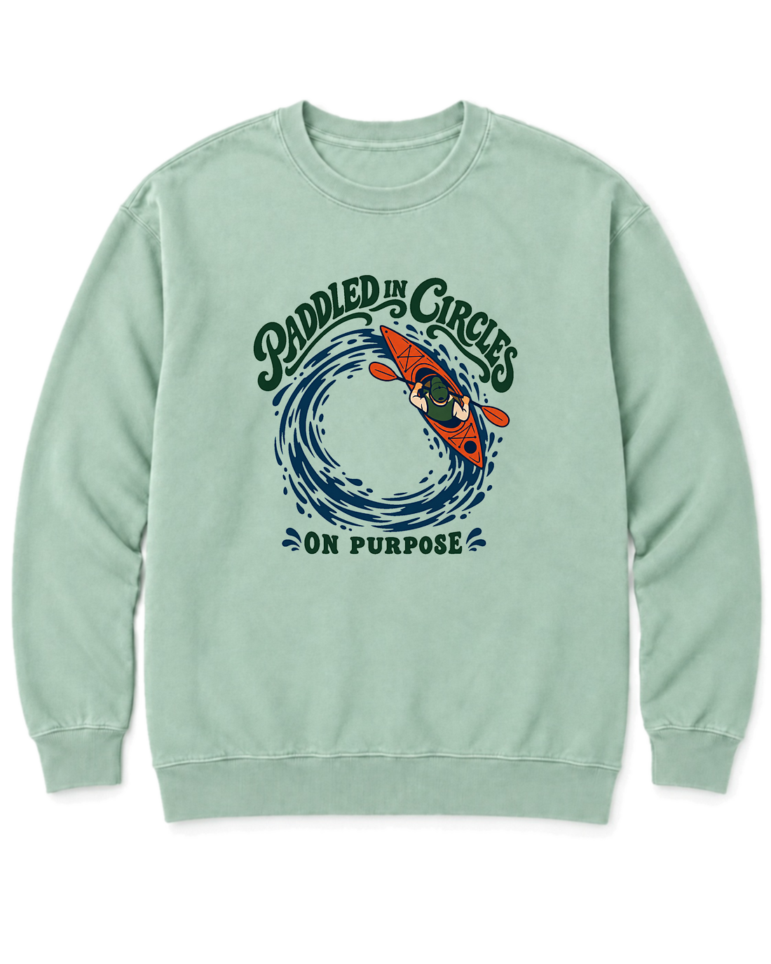 Paddled in Circles Sweatshirt - Chalky Mint