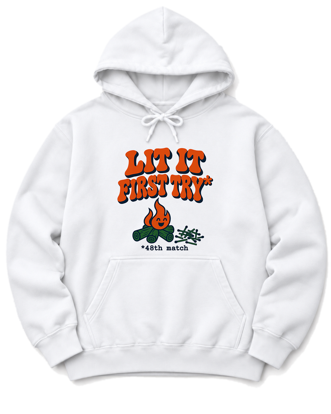 Lit It First Try Hoodie - White
