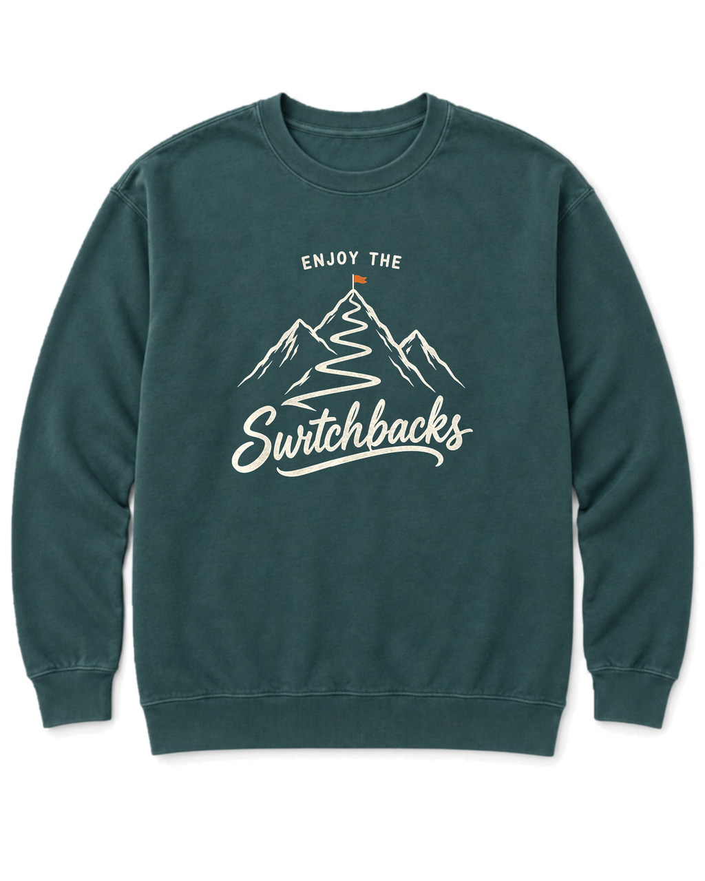 Enjoy the Switchbacks Sweatshirt - Blue Spruce
