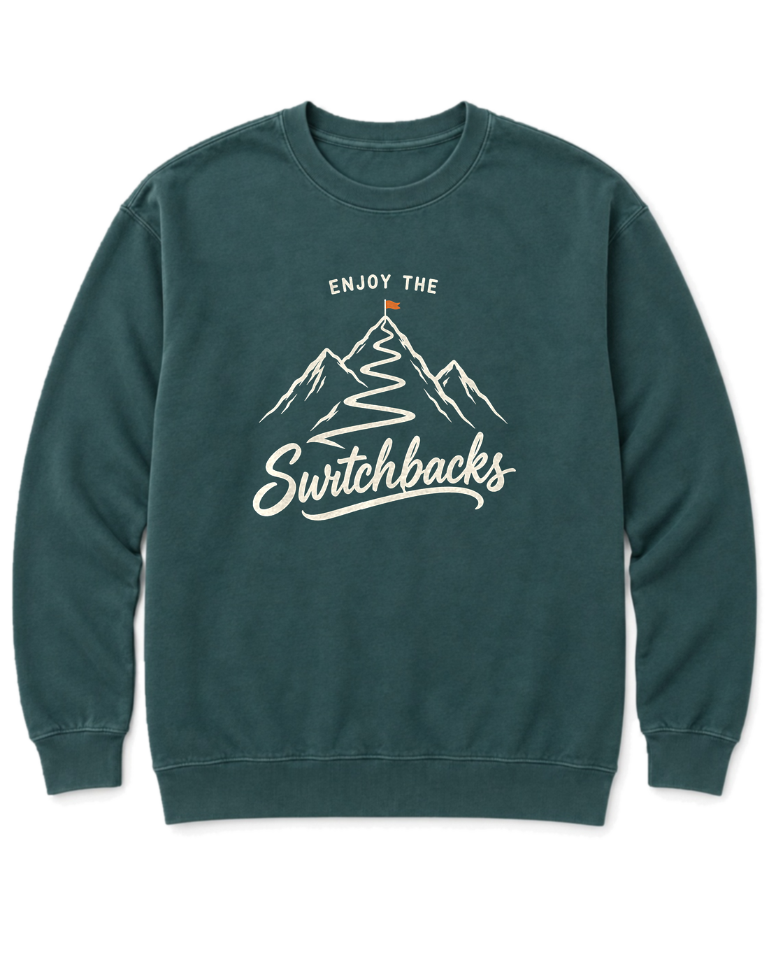 Enjoy the Switchbacks Sweatshirt - Blue Spruce