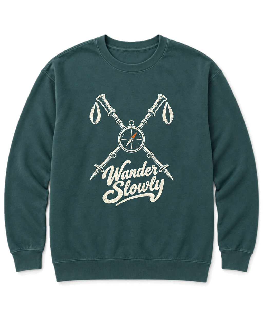 Wander Slowly Sweatshirt - Blue Spruce