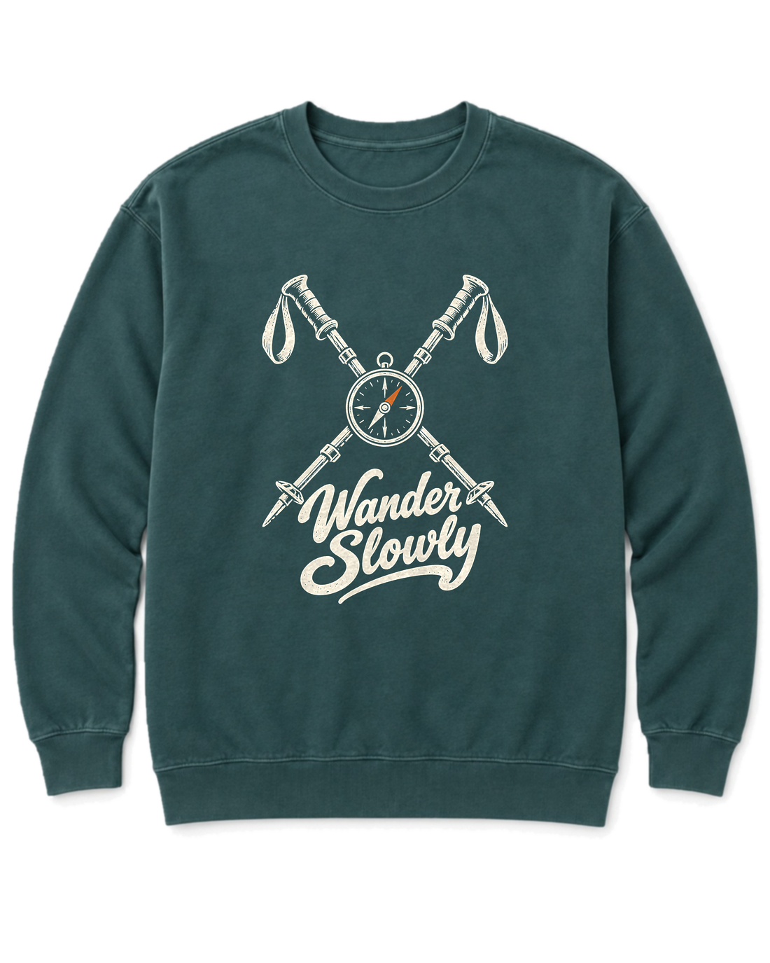Wander Slowly Sweatshirt - Blue Spruce