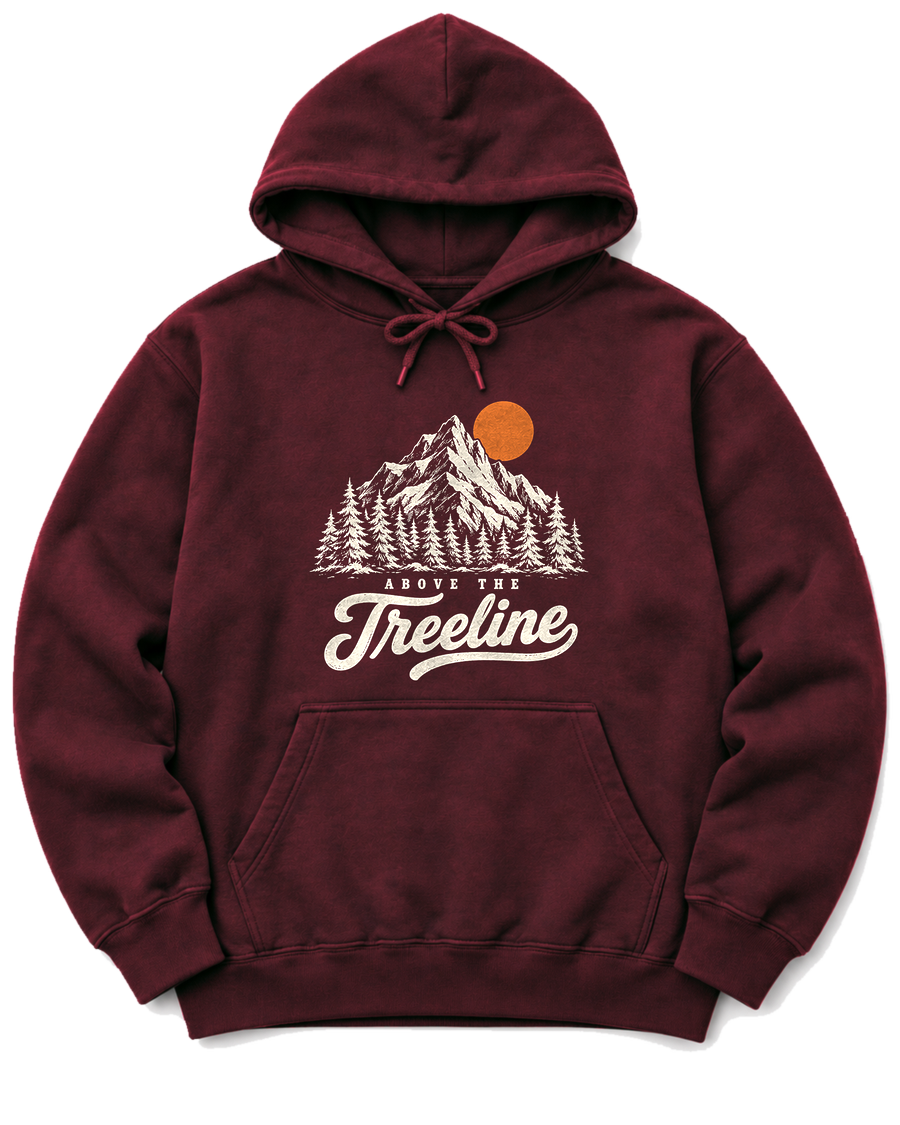 Above the Treeline Hoodie - Maroon