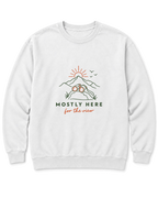 Mostly Here for the View Sweatshirt - White