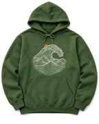 Ocean Wave Hoodie - Military Green
