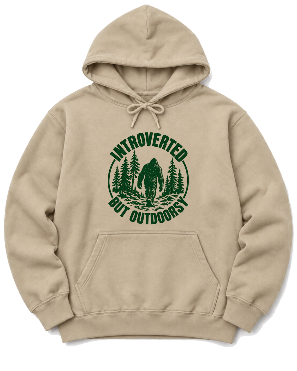 Introverted but Outdoorsy Hoodie - Sand