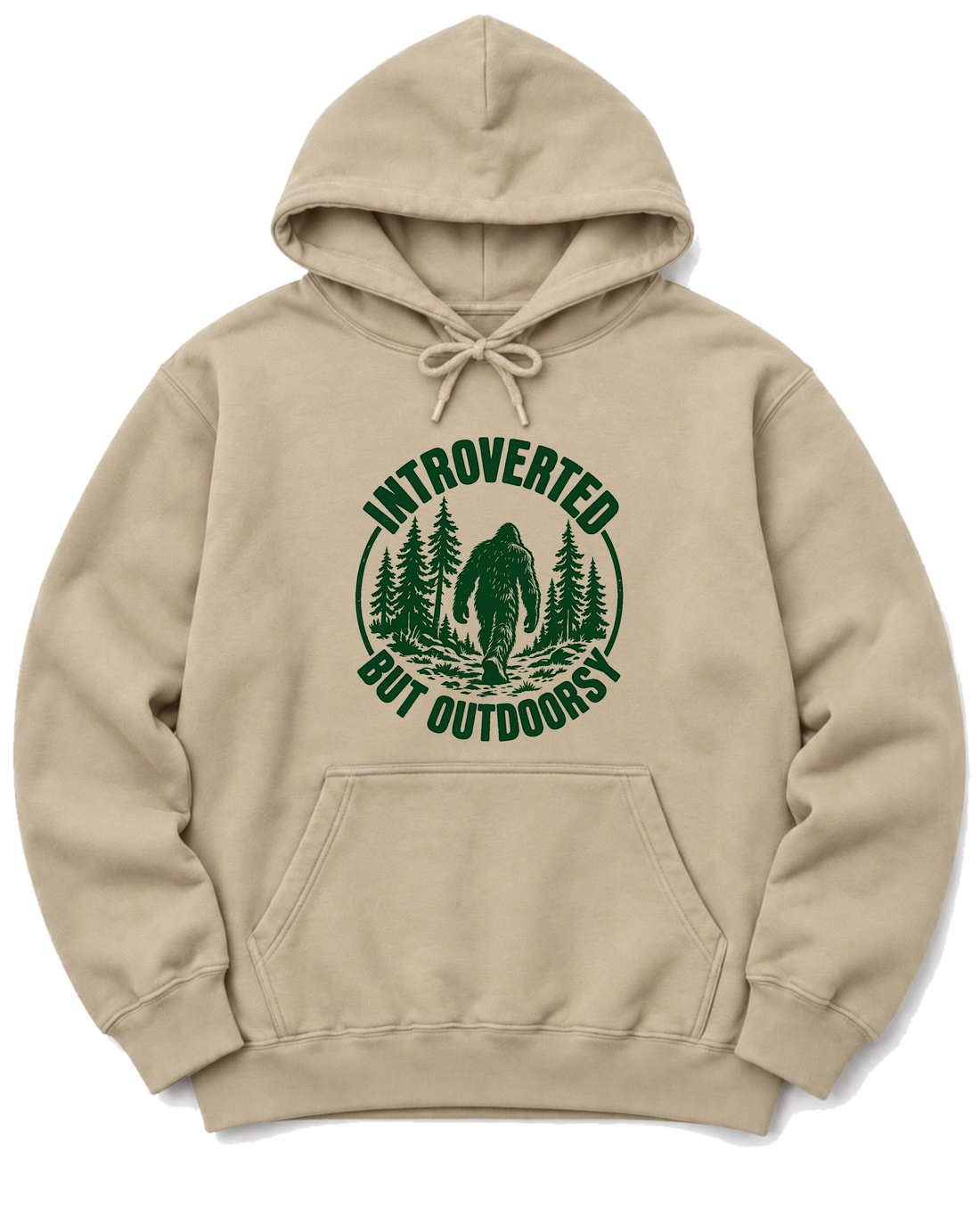 Introverted but Outdoorsy Hoodie - Sand