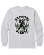No Photos Please Long Sleeve Shirt - Ash