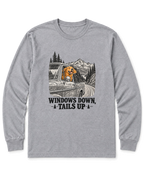 Windows Down, Tails Up Long Sleeve Shirt - Sport Grey