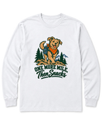 One More Mile, Then Snacks Long Sleeve Shirt - White