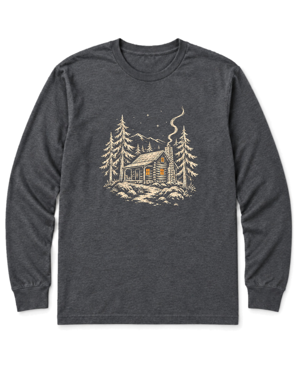 Cabin Glow Long Sleeve Shirt - Dark Heather