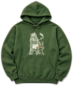 Grill Master Grizzly Hoodie - Military Green