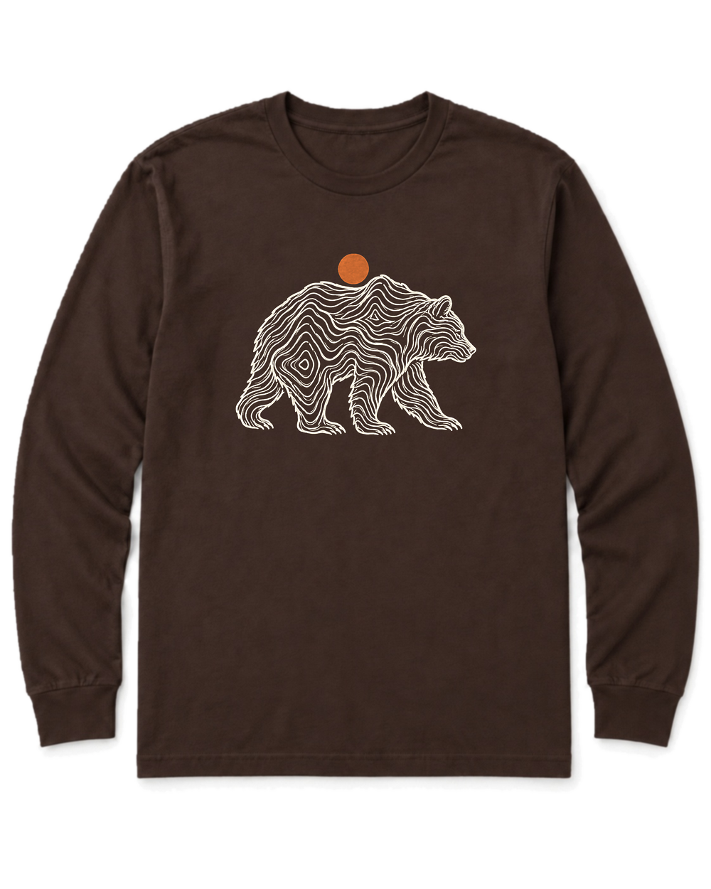 Topo Bear Long Sleeve Shirt - Dark Chocolate