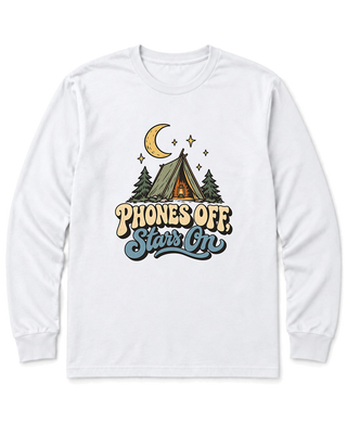 Phones Off, Stars On Long Sleeve Shirt
