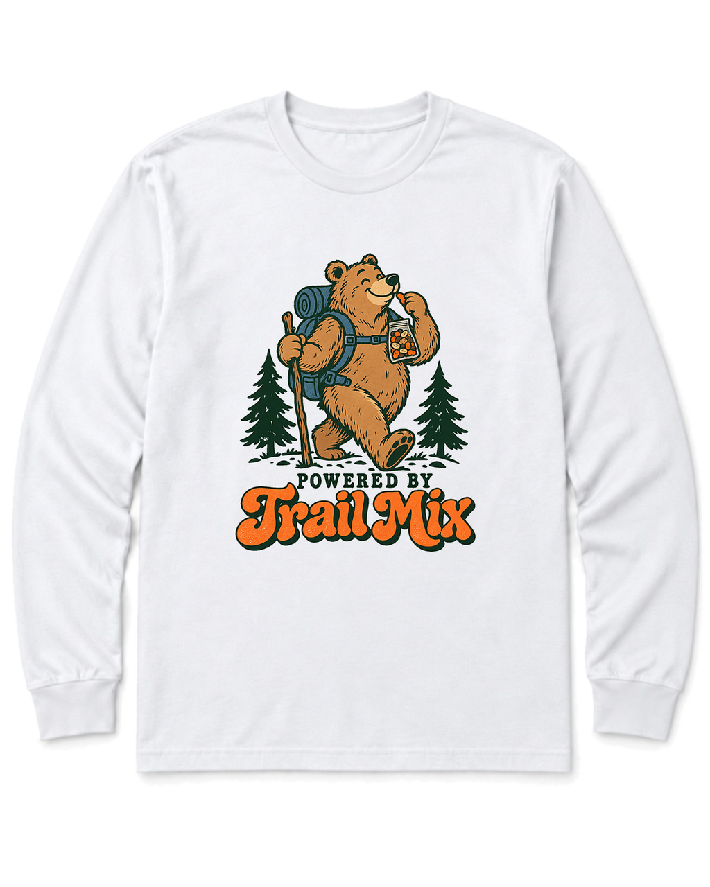 Powered by Trail Mix Long Sleeve Shirt - White
