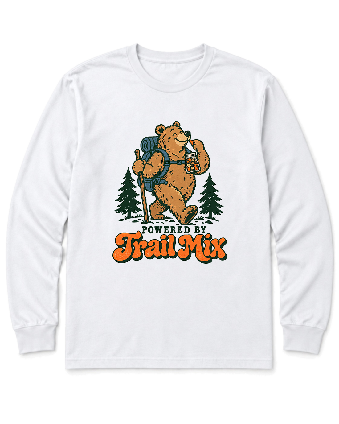 Powered by Trail Mix Long Sleeve Shirt - White