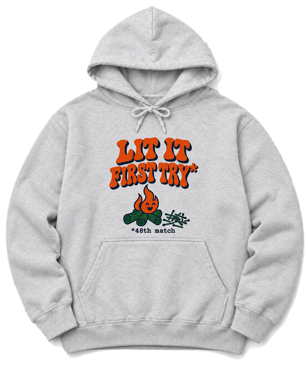 Lit It First Try Hoodie - Ash