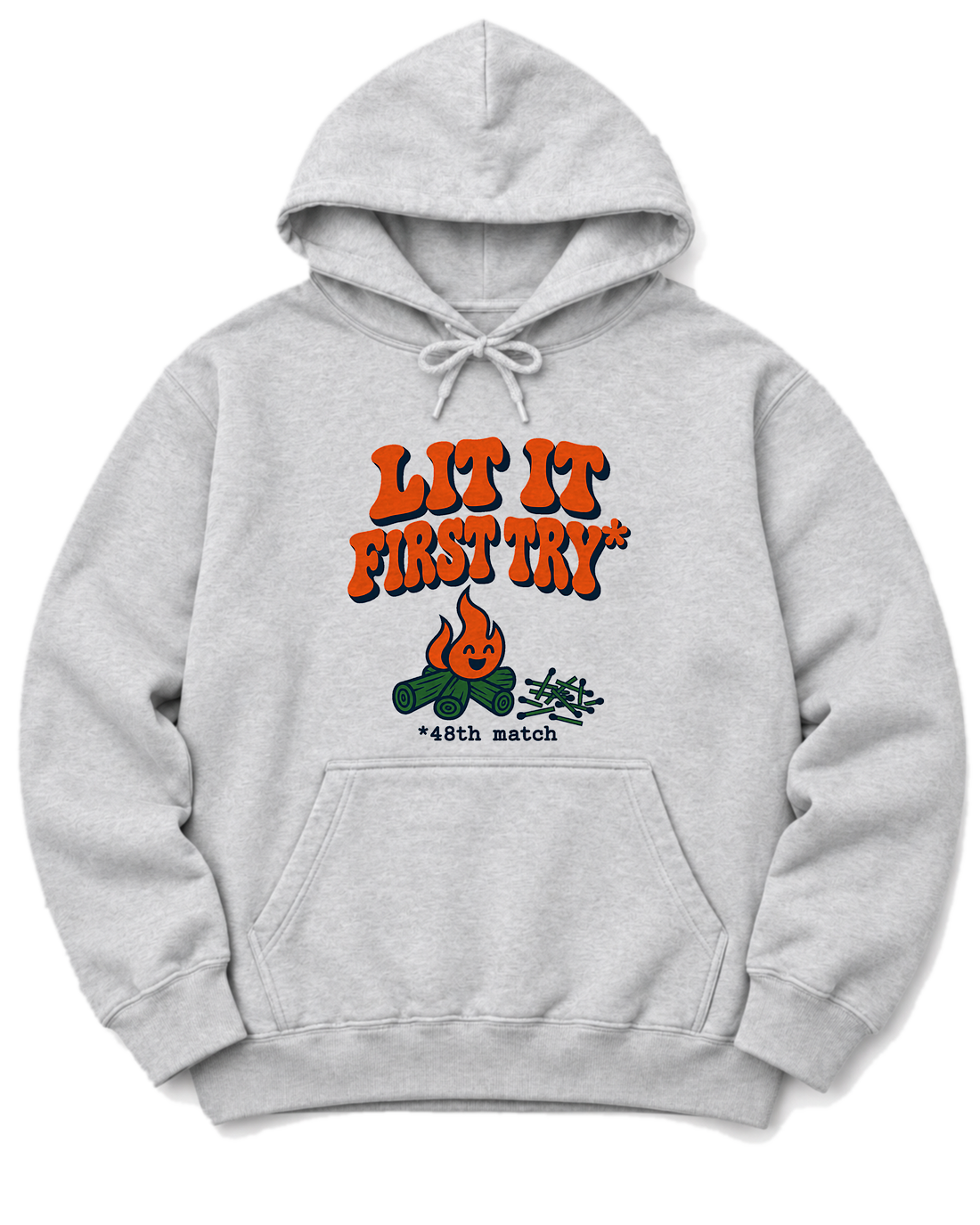 Lit It First Try Hoodie - Ash